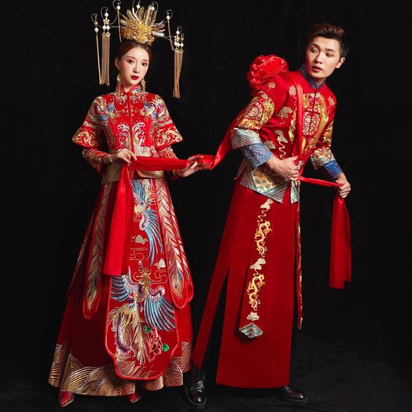lovers embroidery wedding clothing chinese style marriage set overseas cheongsam bride bridegroom toast s-3xl ethnic, Red
lovers embroidery wedding clothing chinese style marriage set overseas cheongsam bride bridegroom toast s-3xl ethnic, Red