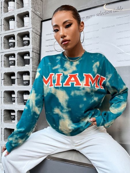 tie dye letter graphic drop shoulder pullover m2ao#, White;black
tie dye letter graphic drop shoulder pullover m2ao#, White;black