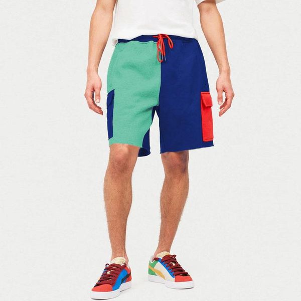 men's shorts summer trend of 2021 loose large size contrast color medium pants casual micro-elastic patchwork sports, White;black
men's shorts summer trend of 2021 loose large size contrast color medium pants casual micro-elastic patchwork sports, White;black