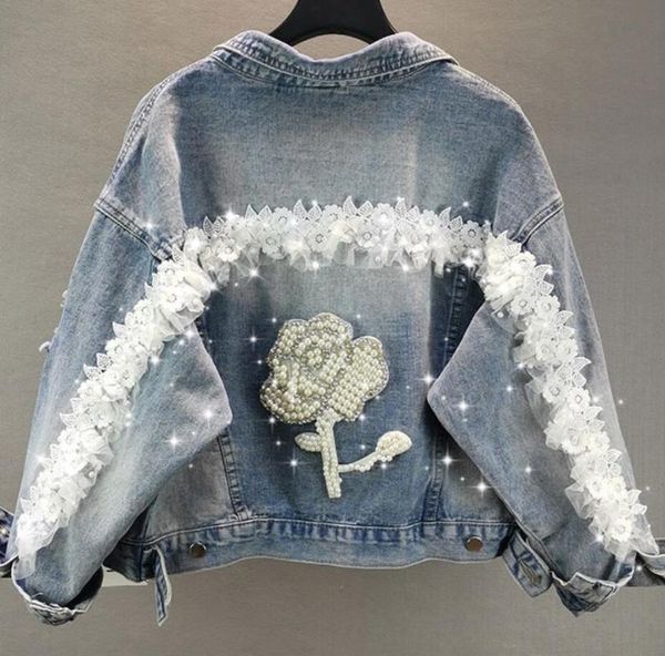 women's jackets denim jacket female 2021 spring european station heavy industry beaded rhinestones loose and thin bat-sleeved short top, Black;brown
women's jackets denim jacket female 2021 spring european station heavy industry beaded rhinestones loose and thin bat-sleeved short top, Black;brown