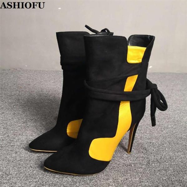 boots ashiofu handmade arrival ladies high heel patchwork leather real pos ankle winter evening fashion short, Black
boots ashiofu handmade arrival ladies high heel patchwork leather real pos ankle winter evening fashion short, Black