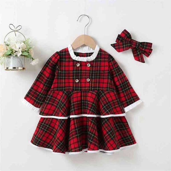 winter girls dress cute long sleeve double breasted red plaid ruffles vestidos 0-2t 210629, Red;yellow
winter girls dress cute long sleeve double breasted red plaid ruffles vestidos 0-2t 210629, Red;yellow