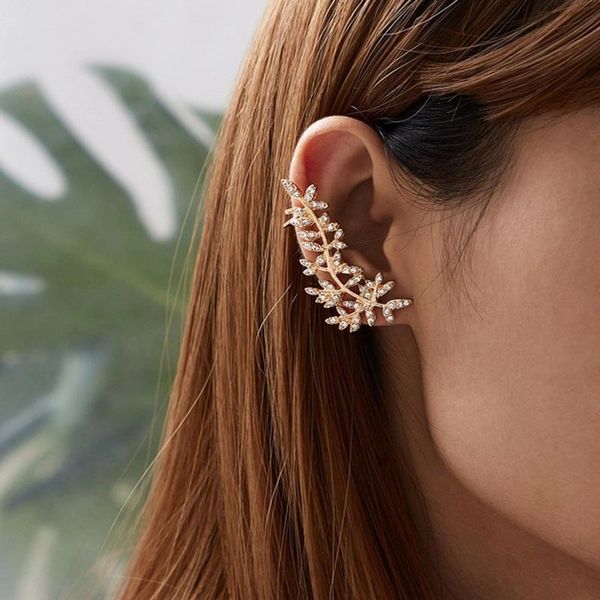 stud delicate jewelry leaf earrings 2021 design shiny crystal golden plating women for celebration gifts, Golden;silver
stud delicate jewelry leaf earrings 2021 design shiny crystal golden plating women for celebration gifts, Golden;silver