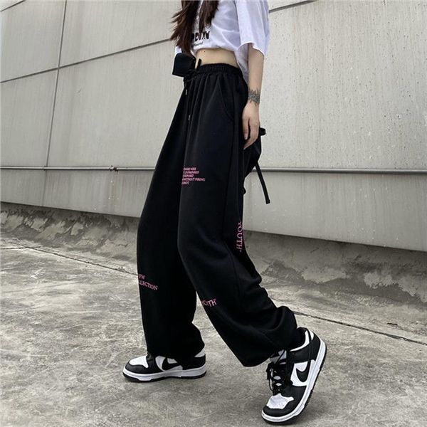 with belt wide leg women pants baggy high waist solid joggers korean fashion trousers harajuku loose, Black;white
with belt wide leg women pants baggy high waist solid joggers korean fashion trousers harajuku loose, Black;white