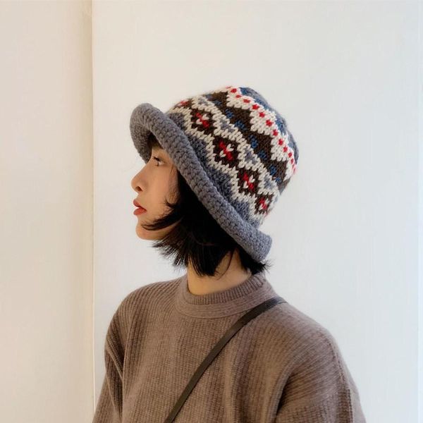 beanies fashion vintage style floral knitted woolen hat women's winter warmth curled basin
beanies fashion vintage style floral knitted woolen hat women's winter warmth curled basin
