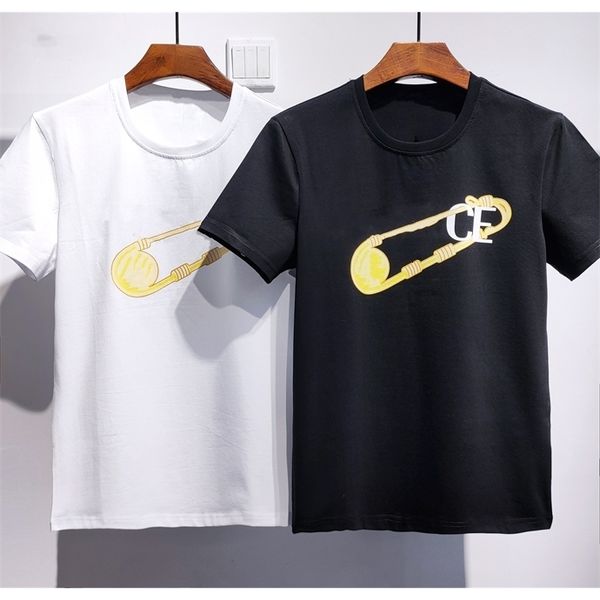summer designer new trendy brand men's t-shirt pure cotton short-sleeved fashion all-match3o, White;black
summer designer new trendy brand men's t-shirt pure cotton short-sleeved fashion all-match3o, White;black