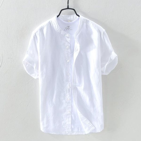 men's casual shirts linen cotton men summer thin style breathable short sleeve shirt mens fashion mandarin collar chemise, White;black
men's casual shirts linen cotton men summer thin style breathable short sleeve shirt mens fashion mandarin collar chemise, White;black