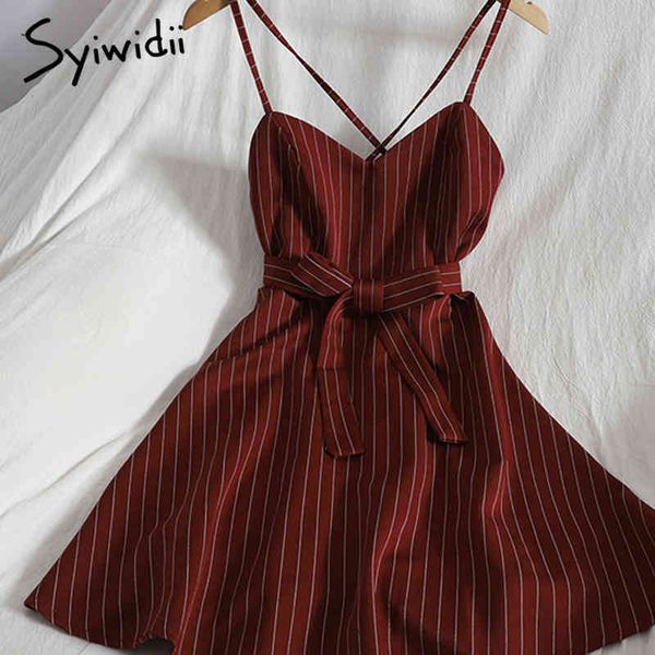 syiwidii fashion bow bandage high waist striped spaghetti strap dresses women sleeveless a-line clothes summer korean dress 210417, Black;gray
syiwidii fashion bow bandage high waist striped spaghetti strap dresses women sleeveless a-line clothes summer korean dress 210417, Black;gray