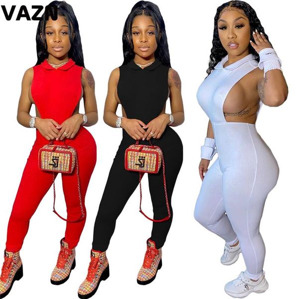 women's jumpsuits & rompers vazn product 2021 summer lady 3 colors solid long jumpsuit turn-down collar skinny club, Black;white
women's jumpsuits & rompers vazn product 2021 summer lady 3 colors solid long jumpsuit turn-down collar skinny club, Black;white