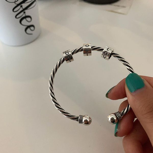 bangle miuoxion retro circle letter twist bracelet fashion personality party jewelry for women feature namour charm gift all seasons, Black
bangle miuoxion retro circle letter twist bracelet fashion personality party jewelry for women feature namour charm gift all seasons, Black