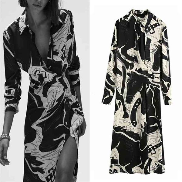 printed midi dress women long sleeve lapel collar pleated woman elegant hem vent button-up laddies wrap es 210519, Black;gray
printed midi dress women long sleeve lapel collar pleated woman elegant hem vent button-up laddies wrap es 210519, Black;gray