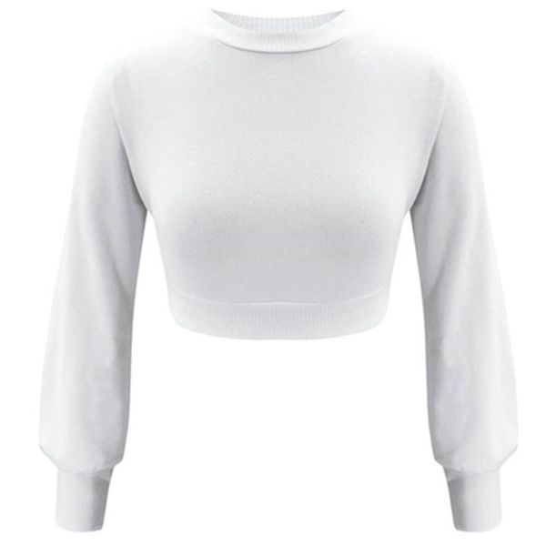 women lantern long sleeve o-neck t shirts solid color loose sweater crop 2xpd women's sweaters, White;black
women lantern long sleeve o-neck t shirts solid color loose sweater crop 2xpd women's sweaters, White;black