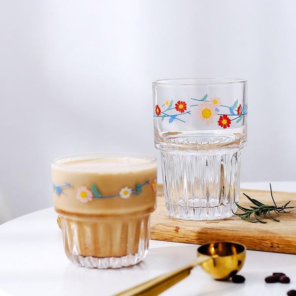 wine glasses creative daisies flower pattern glass latte coffee mug heat resistant tea milk juice drinking cup household drinkware
wine glasses creative daisies flower pattern glass latte coffee mug heat resistant tea milk juice drinking cup household drinkware
