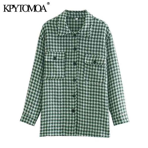 women fashion with pockets loose tweed jacket coat vintage long sleeve button-up female outerwear chic 210420, Black;brown
women fashion with pockets loose tweed jacket coat vintage long sleeve button-up female outerwear chic 210420, Black;brown