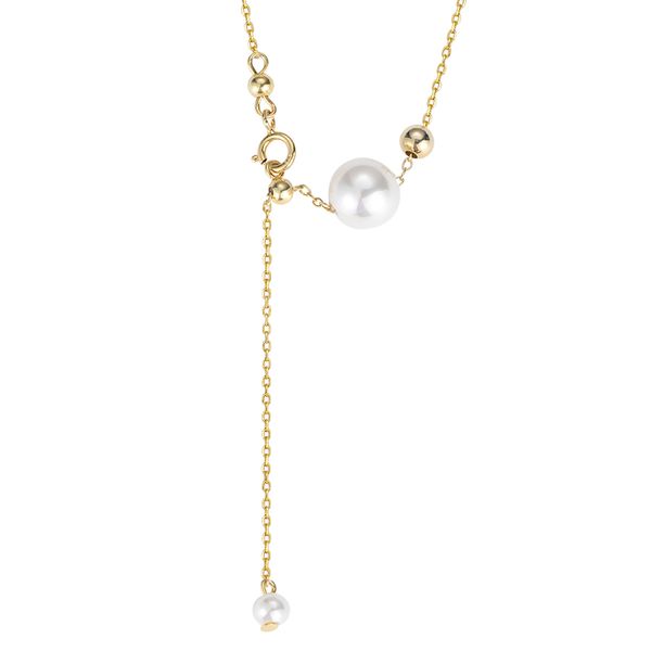 boutique jewelry for women long pearl necklace female contracted temperament collarbone chain luxury niche neck chain, Silver