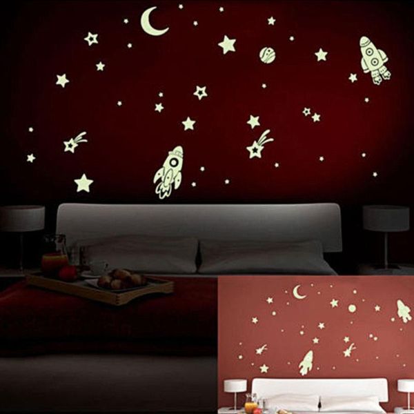wall stickers spaceship stars planet rocket sticker glow in the dark luminous fluorescent pvc for kids bedroom decor diy 
wall stickers spaceship stars planet rocket sticker glow in the dark luminous fluorescent pvc for kids bedroom decor diy