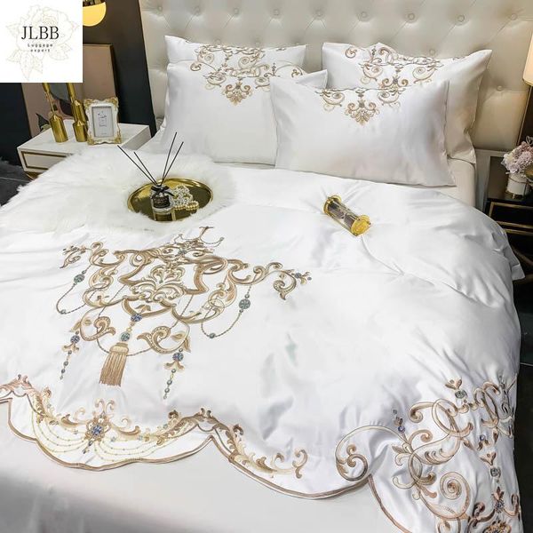 bedding sets luxury white smooth silk cotton gold embroidery set king duvet cover fitted bed sheet pillowcases home textile
bedding sets luxury white smooth silk cotton gold embroidery set king duvet cover fitted bed sheet pillowcases home textile
