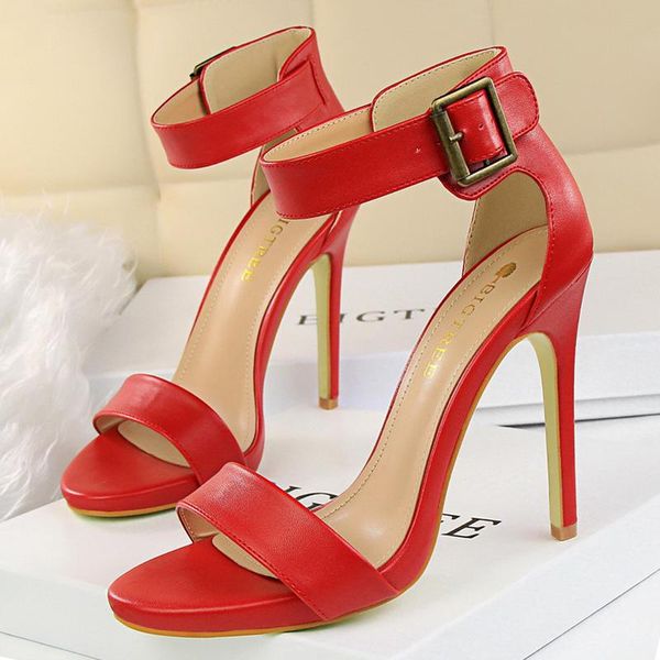 sandals high heel shoes women's elegant summer on heels 11.5cm women pumps ladies party buckle, Black
sandals high heel shoes women's elegant summer on heels 11.5cm women pumps ladies party buckle, Black