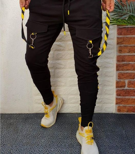 foreign trade autumn and winter men's casual sports pants hip-hop fitness suspenders decorative trousers beam, Black
foreign trade autumn and winter men's casual sports pants hip-hop fitness suspenders decorative trousers beam, Black