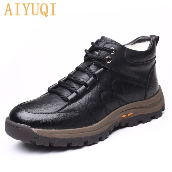 aiyuqi men's boots winter microfiber leather men lace-up warm casual high-shoes large size 38- male 211023, Black
aiyuqi men's boots winter microfiber leather men lace-up warm casual high-shoes large size 38- male 211023, Black