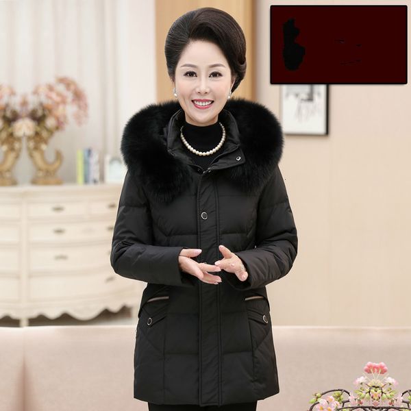 winter coat female elderly middle-aged overcoat plus size 6xl down parka jackets with chaquette cap mujer kj700 97ui, Black
winter coat female elderly middle-aged overcoat plus size 6xl down parka jackets with chaquette cap mujer kj700 97ui, Black