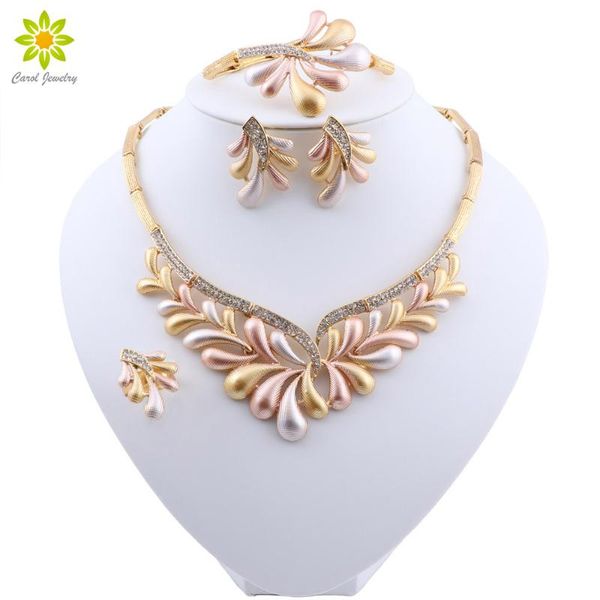 earrings & necklace dubai jewelry gift elegant women leave shape african bridal wedding bracelet ring fashion sets, Silver
earrings & necklace dubai jewelry gift elegant women leave shape african bridal wedding bracelet ring fashion sets, Silver
