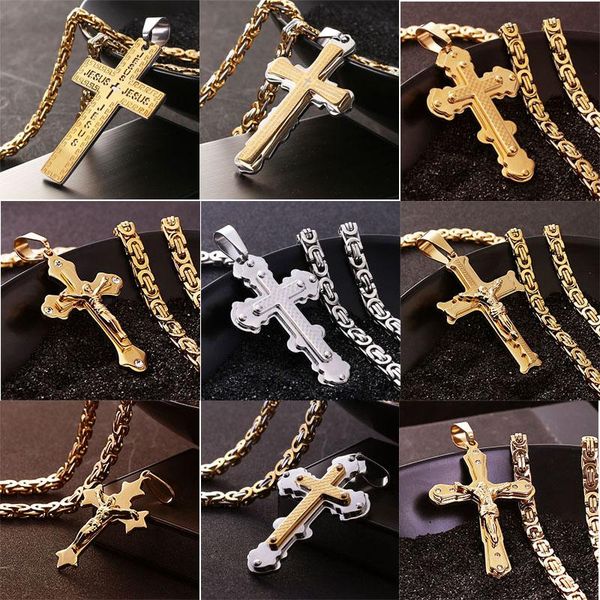 chains grunge chain necklaces men's cross necklace stainless steel jewelry punk accessories vintage male halloween gift, Silver
chains grunge chain necklaces men's cross necklace stainless steel jewelry punk accessories vintage male halloween gift, Silver