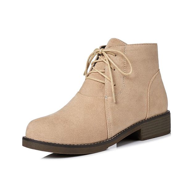 boots women suede lace-up ankle casual flat matin booties warm velvet in botas feminina zapatillas mujer, Black
boots women suede lace-up ankle casual flat matin booties warm velvet in botas feminina zapatillas mujer, Black
