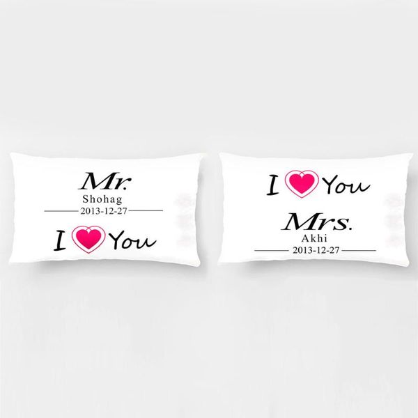 custom mr and mrs pillow cover i love you pillowcases personalized couple covers gift for wedding engagement by lvsure cushion/decorative
custom mr and mrs pillow cover i love you pillowcases personalized couple covers gift for wedding engagement by lvsure cushion/decorative