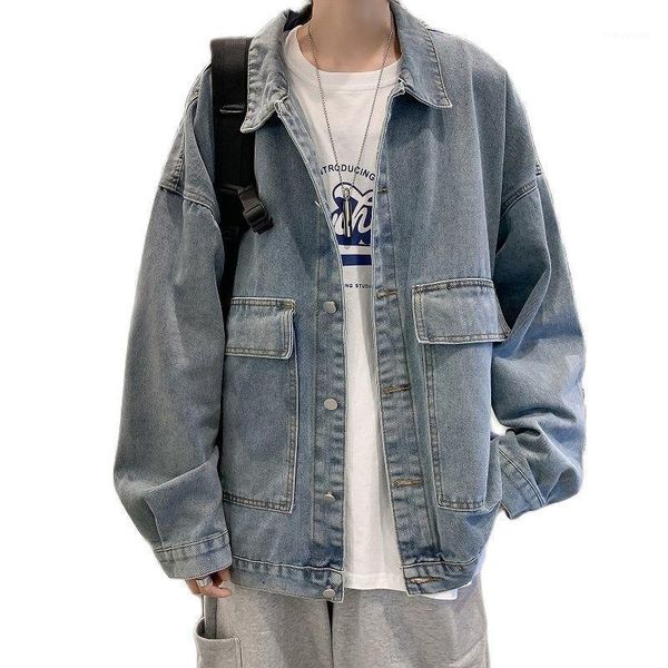 korean version of spring men's loose denim jacket, youth fashion casual jackets, Black;brown
korean version of spring men's loose denim jacket, youth fashion casual jackets, Black;brown