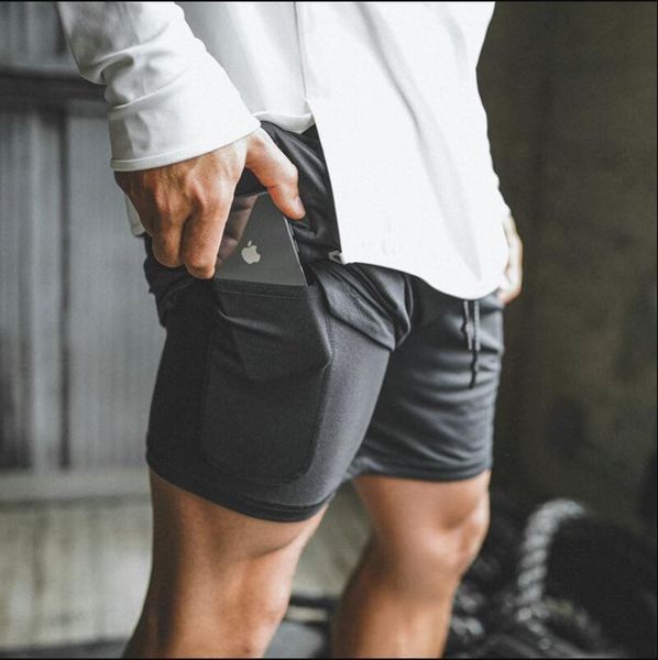men's shorts 2021 gym brand men inside and outside double-layer built-in phone pocket short sport homme training exercise joggers, White;black
men's shorts 2021 gym brand men inside and outside double-layer built-in phone pocket short sport homme training exercise joggers, White;black