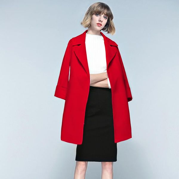 women's wool & blends 2021 sobretudo ou chang autumn and winter suit-dress loose coat girls long fund woollen overcoat self-cultivation, Black
women's wool & blends 2021 sobretudo ou chang autumn and winter suit-dress loose coat girls long fund woollen overcoat self-cultivation, Black
