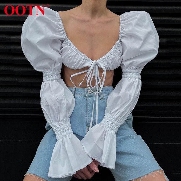 women's blouses & shirts ootn lace up square neck puff long sleeve crop women ruffled backless pleated solid streetwear blouse spri, White
women's blouses & shirts ootn lace up square neck puff long sleeve crop women ruffled backless pleated solid streetwear blouse spri, White