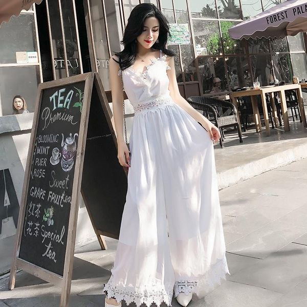women's jumpsuits & rompers summer fashion korean women jumpsuit holiday beach lace bali slim strap, Black;white
women's jumpsuits & rompers summer fashion korean women jumpsuit holiday beach lace bali slim strap, Black;white