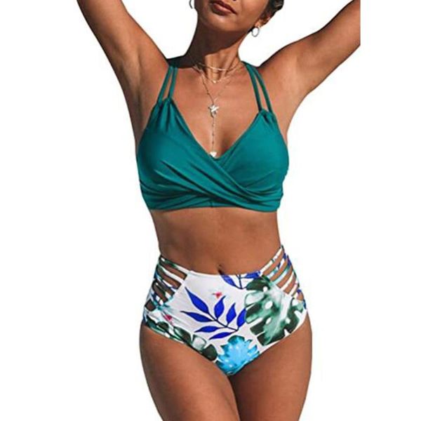 women's swimwear high waist bikini 2021 halter plus size women swimsuit female set bodysuit bathing suit summer biquini, White;black
women's swimwear high waist bikini 2021 halter plus size women swimsuit female set bodysuit bathing suit summer biquini, White;black