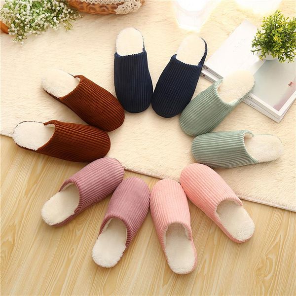 non-slip winter home slippers striped soft bottom couple shoes thick solid color all-match woolen, Black
non-slip winter home slippers striped soft bottom couple shoes thick solid color all-match woolen, Black