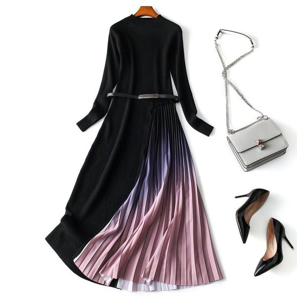 casual dresses vintage elegant maxi dress women spring long sleeve chiffon 2021 ladies party pleated with belt vestido my, Black;gray
casual dresses vintage elegant maxi dress women spring long sleeve chiffon 2021 ladies party pleated with belt vestido my, Black;gray
