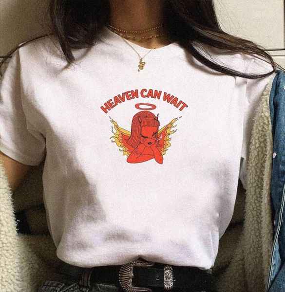 heaven can wait angel print women cotton casual funny lady yong tee drop ship s 551, White
heaven can wait angel print women cotton casual funny lady yong tee drop ship s 551, White