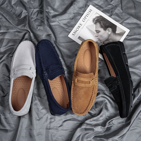 dress shoes suede leather men loafer fashion slip on male boat casual man party wedding footwear k4cq, Black
dress shoes suede leather men loafer fashion slip on male boat casual man party wedding footwear k4cq, Black