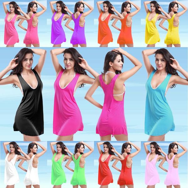 women's swimwear beach skirt for women 11 color seaside holiday vest, White;black
women's swimwear beach skirt for women 11 color seaside holiday vest, White;black