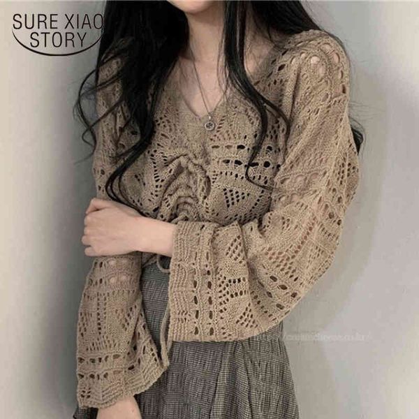 v neck long sleeve ladies clothing autumn korean-style hollow-out knit shirts casual loose solid women blouse 10194 210415, White
v neck long sleeve ladies clothing autumn korean-style hollow-out knit shirts casual loose solid women blouse 10194 210415, White