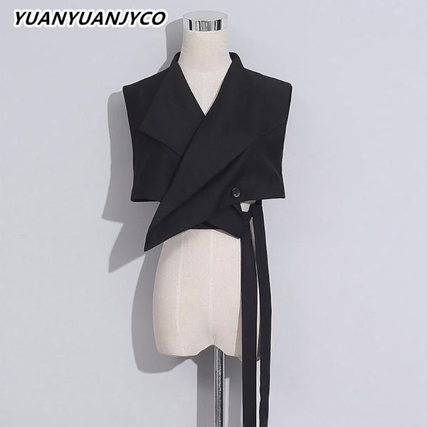 spring autumn women short office lady vest fashion korean style elegant belt big turn-down collar sleeveless jacket women's vests, Black;white
spring autumn women short office lady vest fashion korean style elegant belt big turn-down collar sleeveless jacket women's vests, Black;white