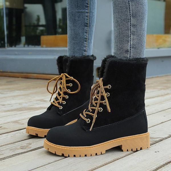 boots fashion ankle plush fur warm snow women fluffy folded botas winter shoes lace up pu leather big size, Black
boots fashion ankle plush fur warm snow women fluffy folded botas winter shoes lace up pu leather big size, Black