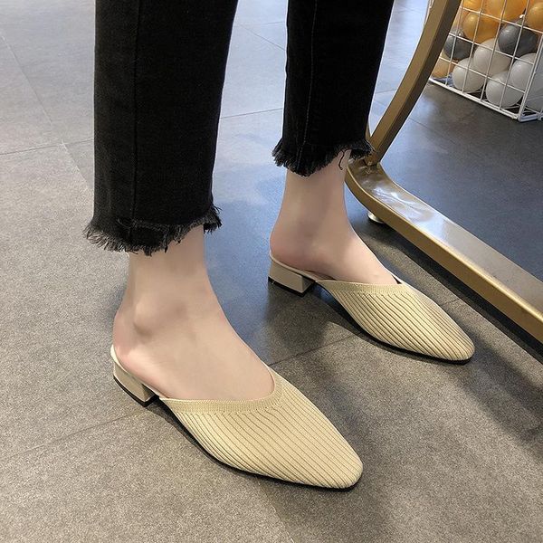 slippers spring autumm solid women closed toe outside med square heel slides leisure sweet shoes, Black
slippers spring autumm solid women closed toe outside med square heel slides leisure sweet shoes, Black