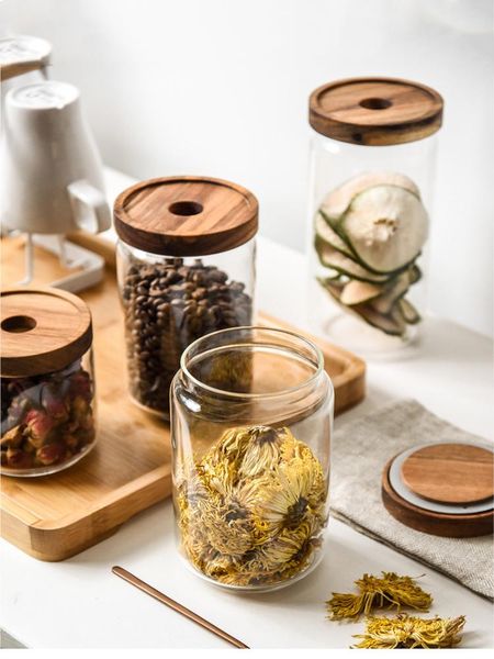 storage bottles & jars wood lid glass canister thick kitchen container grains tea coffee beans candy jar containers
storage bottles & jars wood lid glass canister thick kitchen container grains tea coffee beans candy jar containers