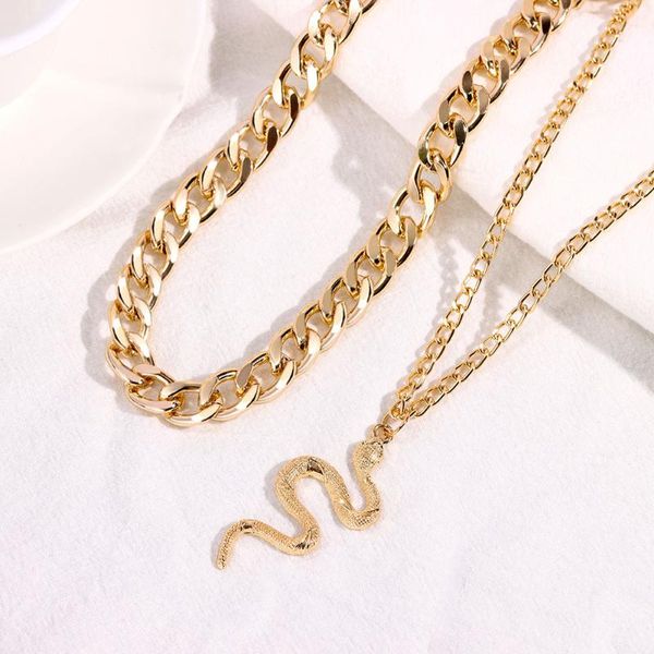 chains gothic punk golden metal snake coin pendant cuban chain necklace for women hiphop multilayer choker clavicle party jewelry, Silver
chains gothic punk golden metal snake coin pendant cuban chain necklace for women hiphop multilayer choker clavicle party jewelry, Silver