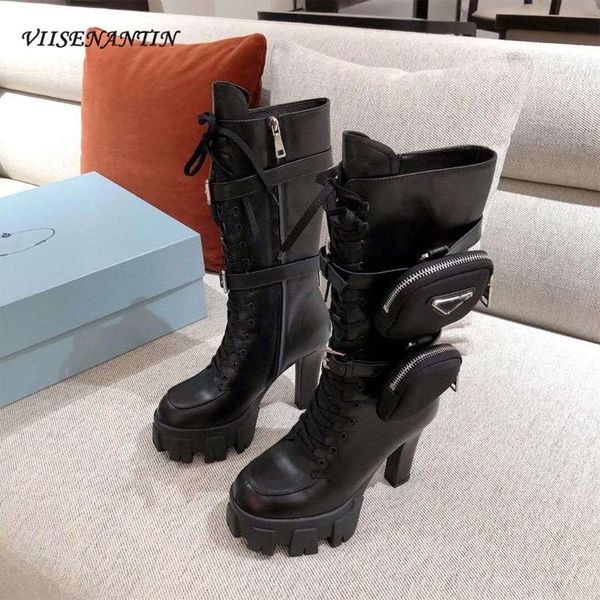 boots autumn style high-heeled pocket metal belt buckle decoration thick-soled waterproof women leather motorcycle, Black
boots autumn style high-heeled pocket metal belt buckle decoration thick-soled waterproof women leather motorcycle, Black