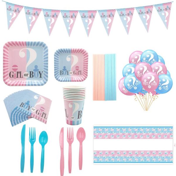 disposable dinnerware boy or girl gender reveal party supplies tableware plate napkin balloons kid baby shower birthday decoration
disposable dinnerware boy or girl gender reveal party supplies tableware plate napkin balloons kid baby shower birthday decoration