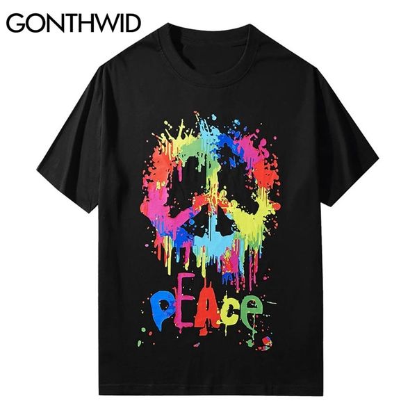 t-shirts streetwear colorful graffiti ink anti-war peace tshirts fashion harajuku casual hip hop loose mens tees 210602, White;black
t-shirts streetwear colorful graffiti ink anti-war peace tshirts fashion harajuku casual hip hop loose mens tees 210602, White;black