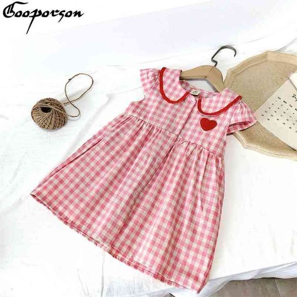 gooporson cute korean kids dresses for girls love embroidery plaid vestidos little girl princess costume school children clothes 210715, Red;yellow
gooporson cute korean kids dresses for girls love embroidery plaid vestidos little girl princess costume school children clothes 210715, Red;yellow
